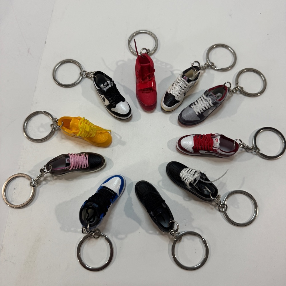 3D Mini sneaker 10 keychain bundle. NEW. You get all 10